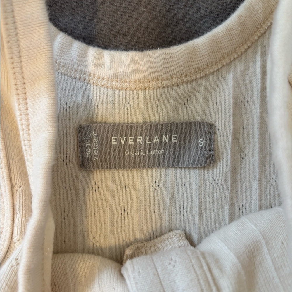 Everlane organic cotton pointelle tank - Picture 2 of 2
